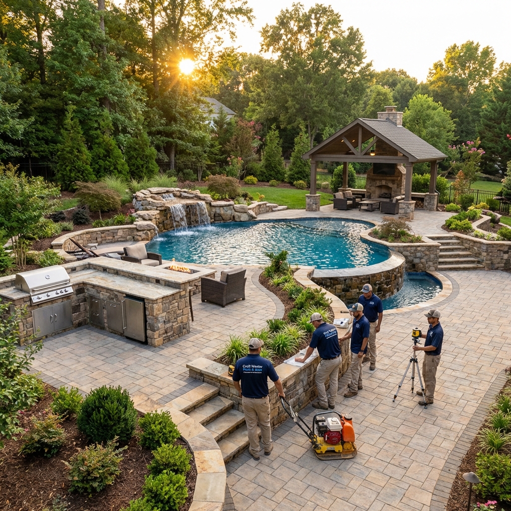Custom pool construction showcasing advanced concrete techniques and quality materials