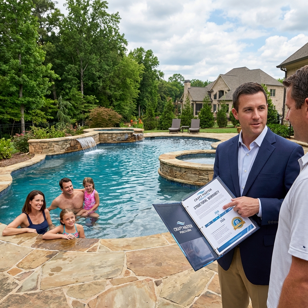 Pool construction showing structural integrity and quality craftsmanship