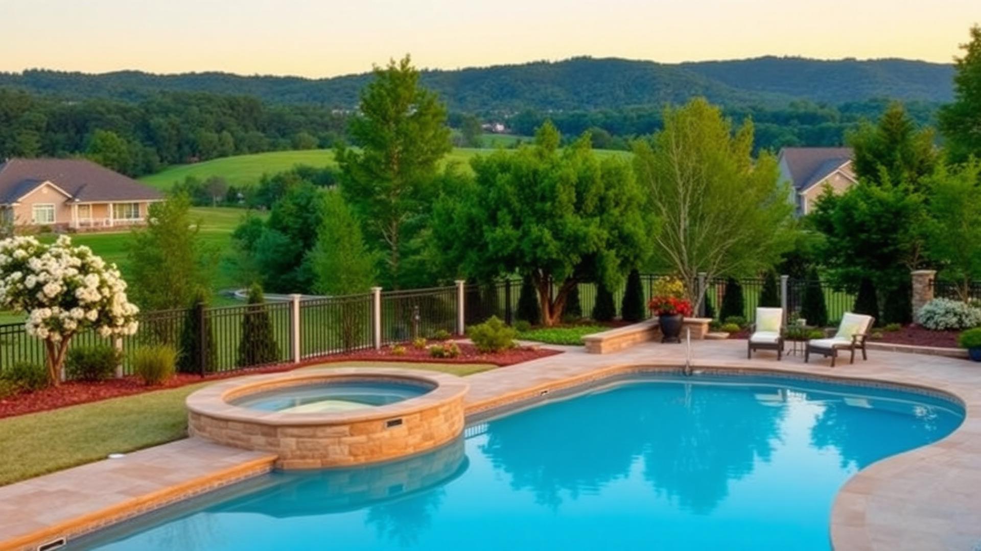Pool construction in Concord, North Carolina
